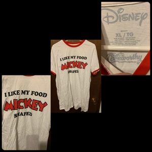 Cakeworthy I LIKE MY FOOD MICKEY SHAPED tee